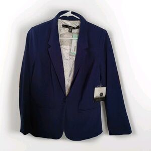 Kenzie Rebekah Stretch Crepe Blazer Navy Size Medium